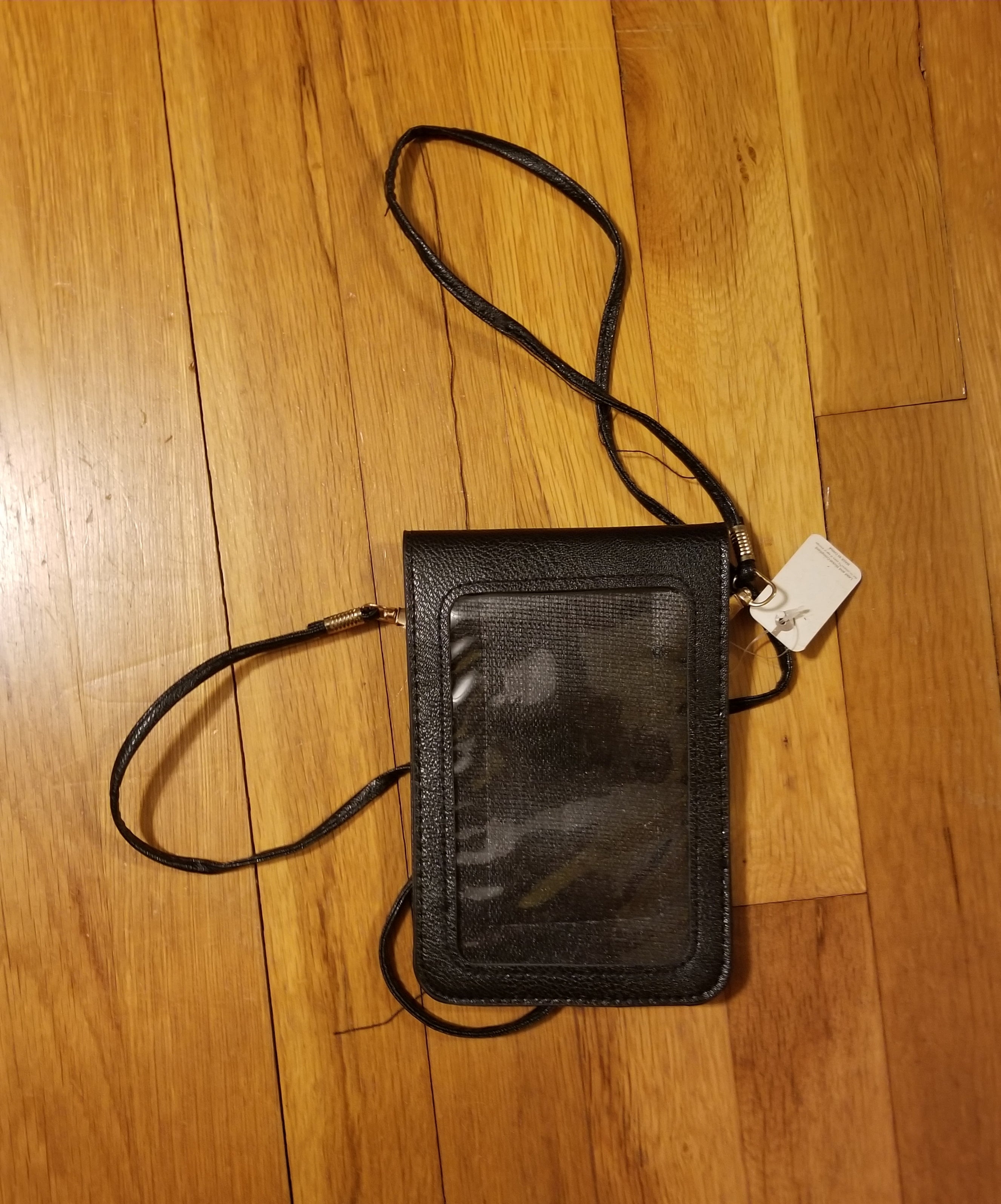 Cell Phone Crossbody Bag in Black