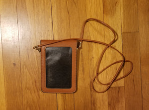 Cell Phone Crossbody Bag in Brown