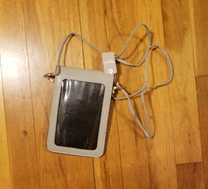 Cell Phone Crossbody Bag in Grey