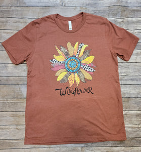 Wildflower Short Sleeve Graphic Tee in Rust