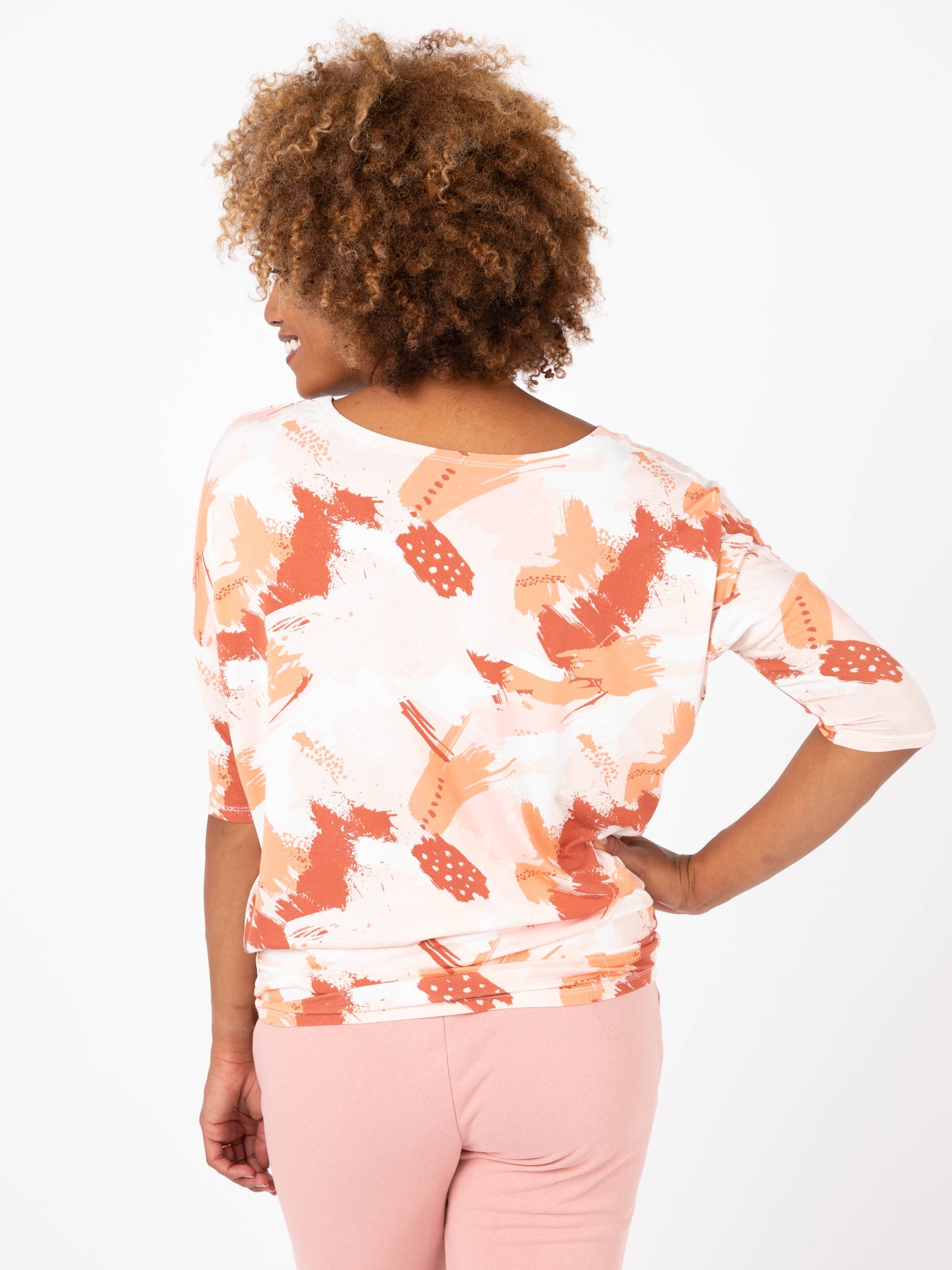 Dolman Tunic in Abstract Brush